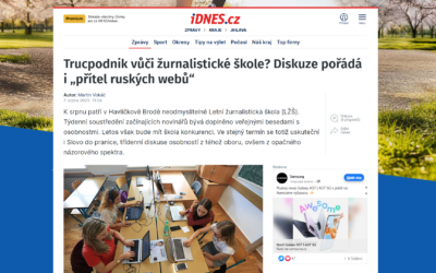 Martin Vokáč, iDnes.cz/Jihlava: Trucpodnik vůči žurnalistické škole? Diskuze pořádá i „přítel ruských webů“