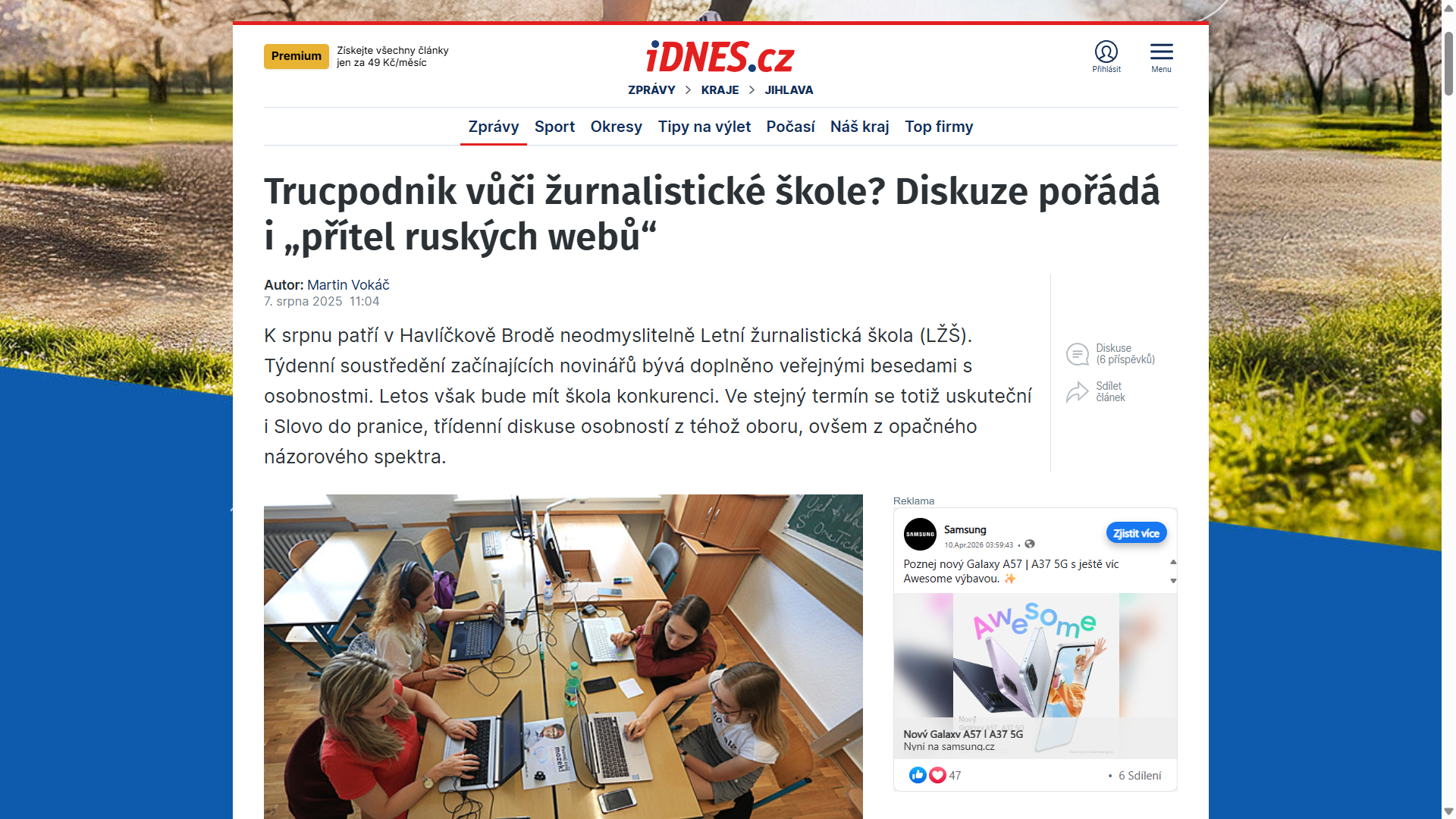 iDnes, Martin Vokáč napsal článek o #SLOVODOPRANICE 2025